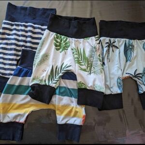 Pantalons/sarouels évolutifs 3-5 ans coton vanille